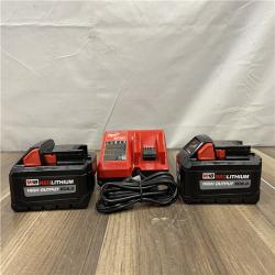 AS-IS Milwaukee 18-Volt Lithium-Ion High Output Starter Kit with Two 6.0 Ah Battery and Charger