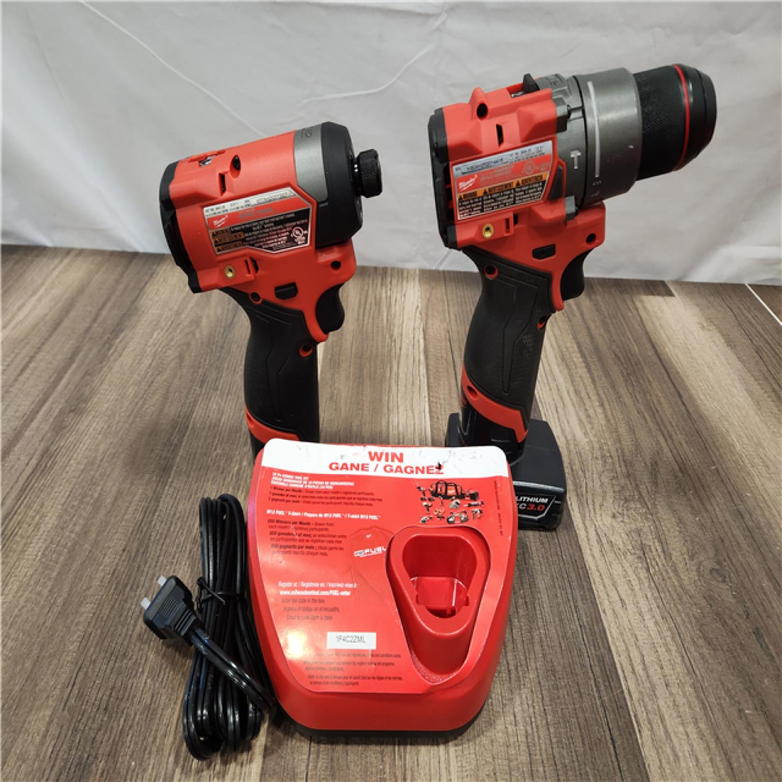AS-IS- Milwaukee 12V Brushless Hammer Drill and Impact Driver Combo Kit