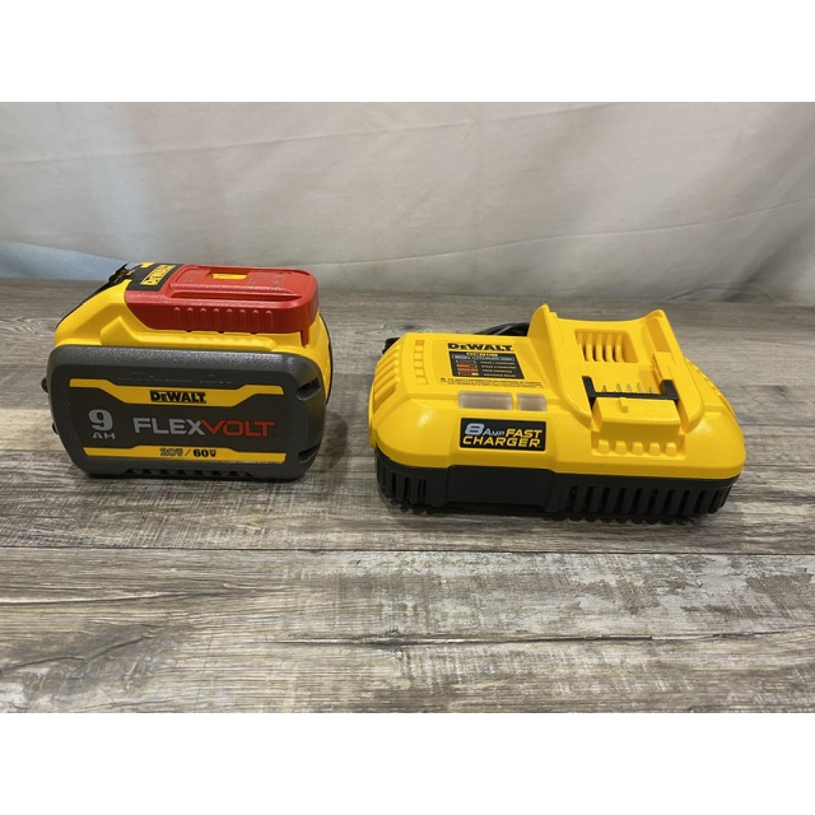 AS-IS DEWALT 20V/60V MAX FLEXVOLT Lithium-Ion 9.0Ah Battery and Charger Starter Kit