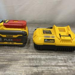 AS-IS DEWALT 20V/60V MAX FLEXVOLT Lithium-Ion 9.0Ah Battery and Charger Starter Kit