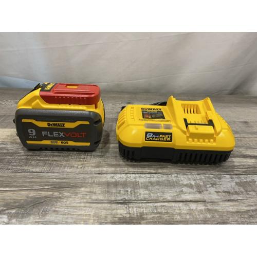 AS-IS DEWALT 20V/60V MAX FLEXVOLT Lithium-Ion 9.0Ah Battery and Charger Starter Kit
