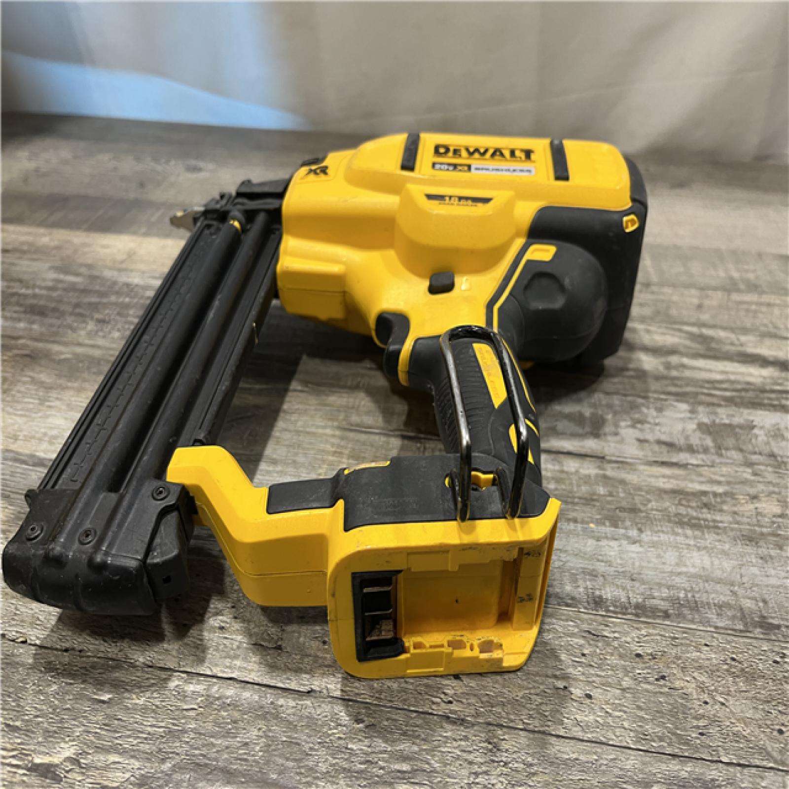 AS-IS DEWALT 20V MAX XR Lithium-Ion Electric Cordless 18-Gauge Brad Nailer (Tool Only)