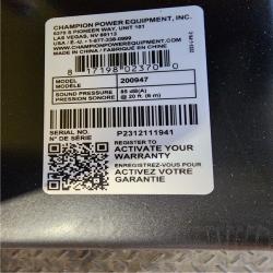 HOUSTON LOCATION - AS-IS (APPEARS LIKE NEW) CHAMPION WALK BEHIND BLOWER (MODEL #200947)