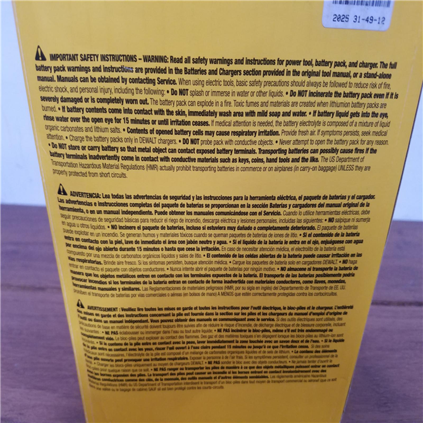 California NEW DeWalt Lithium Ion Battery- 2 Pack