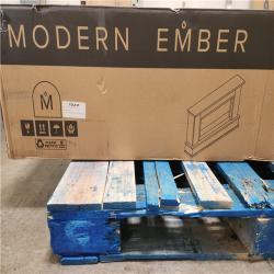 Phoenix NEW Modern Ember Patton Venetian 64 in. 5000 BTU Smart Electric Fireplace Mantel Package in Black  Multi-Color Flames  WiFi  Freestanding