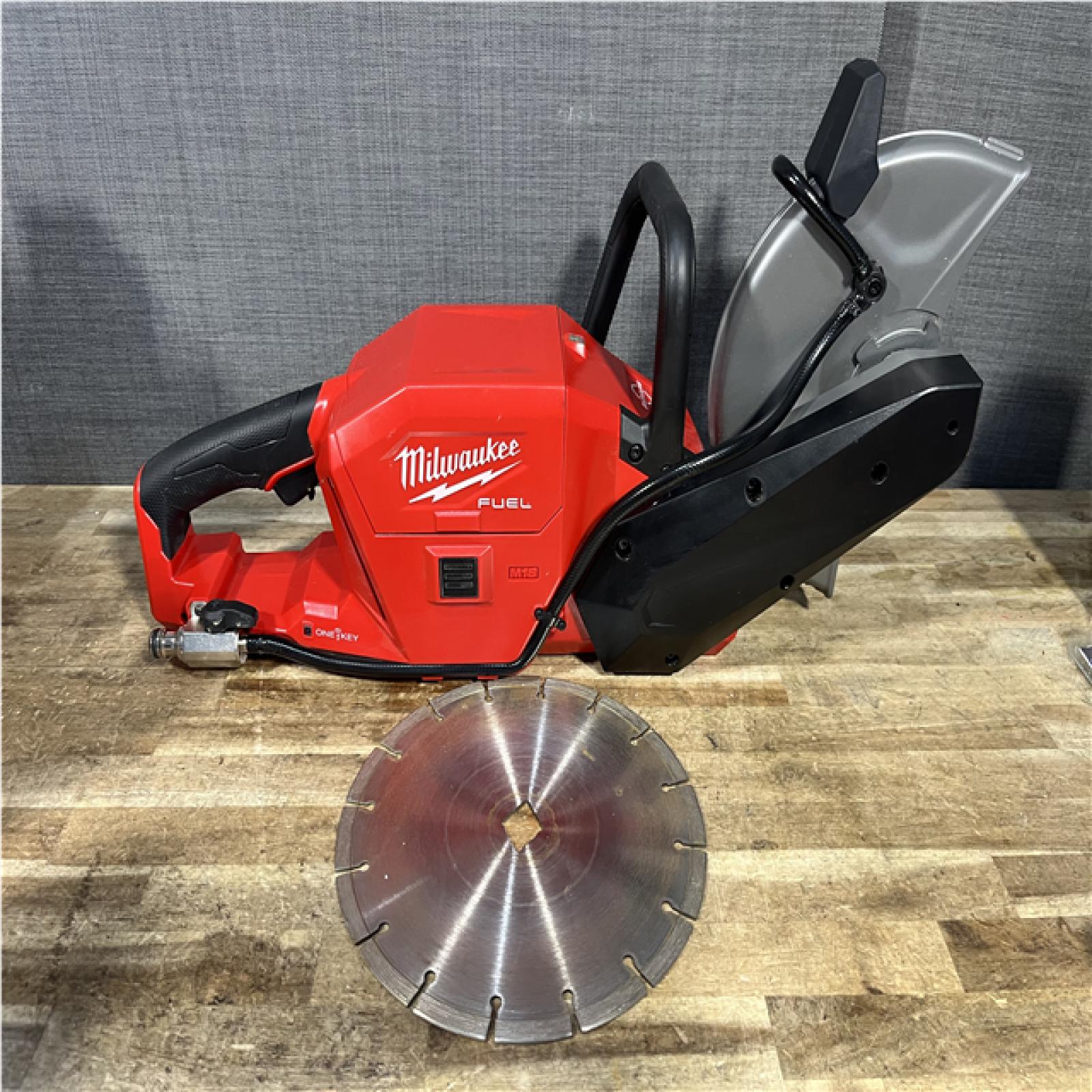 Houston Location AS-IS Milwaukee FUEL ONE-KEY 18V Lithium-Ion Brushless Cordless 9 in. Cut Off Saw (Tool-Only)