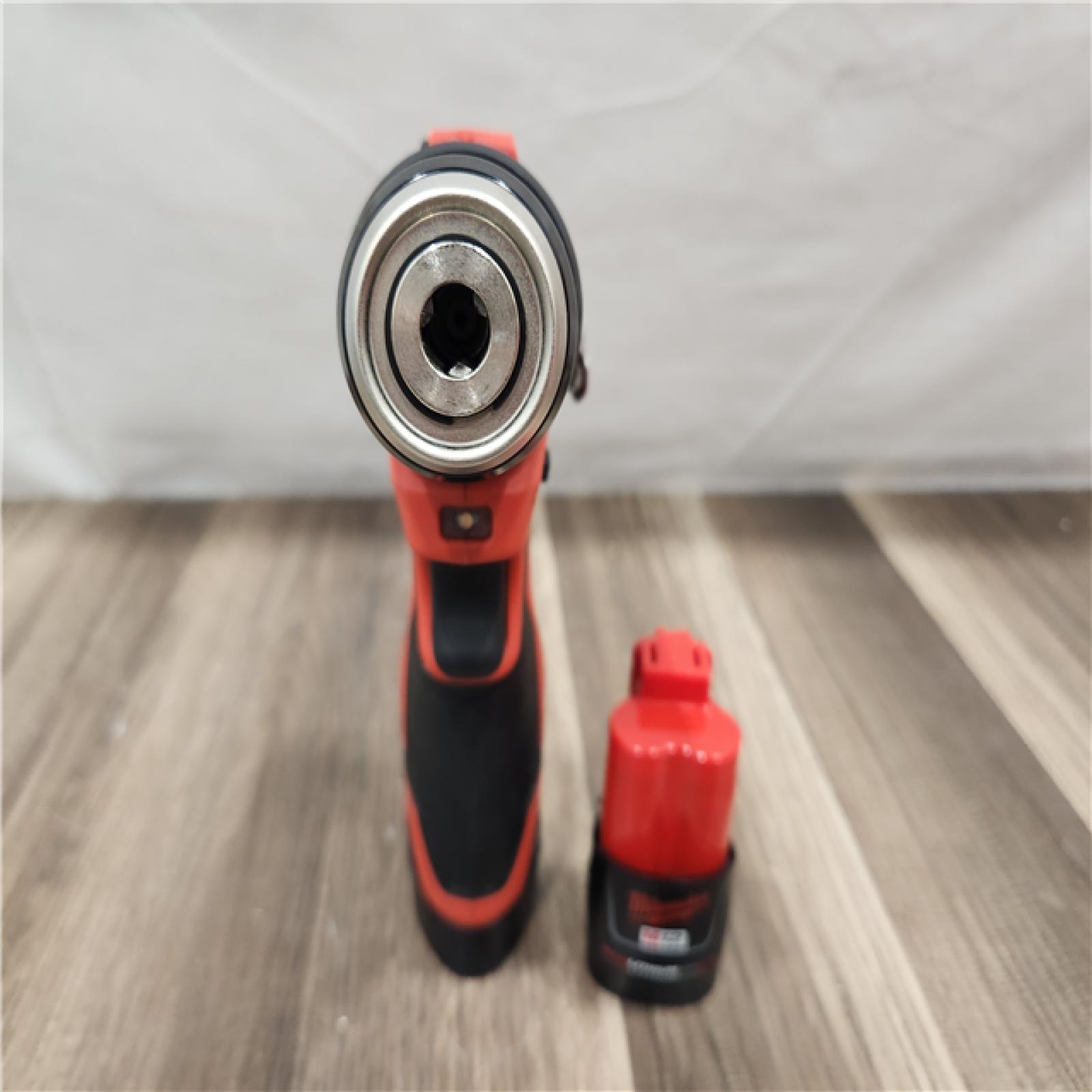 AS-IS- Milwaukee Tool M12 3/8 in. Brushless Cordless Drill/Driver Kit (Battery & Charger)