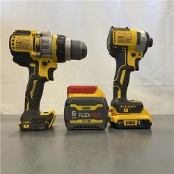 AS-IS - DEWALT 20V MAX Cordless Brushless Hammer Drill/Driver 2 Tool Combo Kit with FLEXVOLT ADVANTAGE
