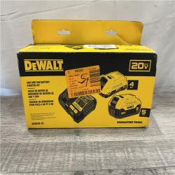 AS-IS DEWALT 20V MAX Lithium-Ion Starter Kit with 4.0 Ah and 5.0 Ah Batteries and Charger