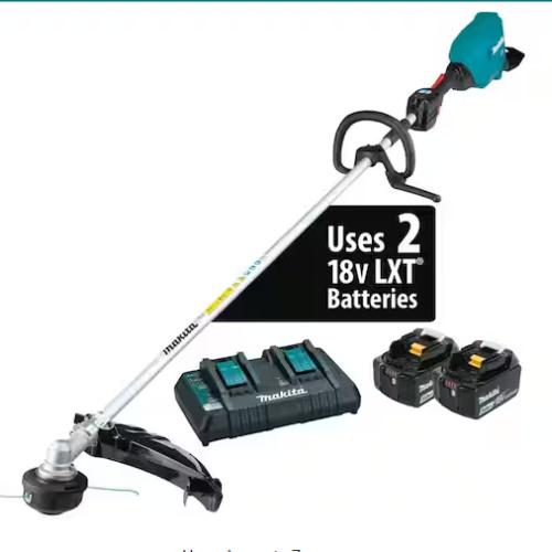 DALLAS LOCATION - Makita LXT 18V X2 (36V) Lithium-Ion Brushless Cordless String Trimmer Kit (5.0 Ah)