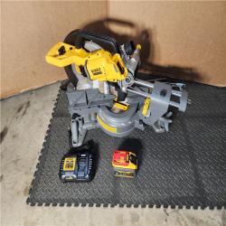 HOUSTON LOCATION - AS-IS (APPEARS LIKE NEW) DEWALT 60V Lithium-Ion 12 in. Cordless Sliding Miter Saw Kit with 9.0Ah Battery Pack