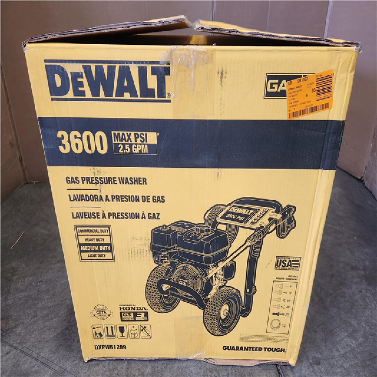 Phoenix NEW DEWALT 3600 PSI 2.5 GPM Cold Water Gas Professional Pressure Washer with HONDA GX200 Engine
