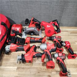 HOUSTON LOCATION - AS-IS (APPEARS LIKE NEW) M18 18-Volt Lithium-Ion Cordless Combo Kit 9-Tool with 2-Batteries  Charger and Tool Bag