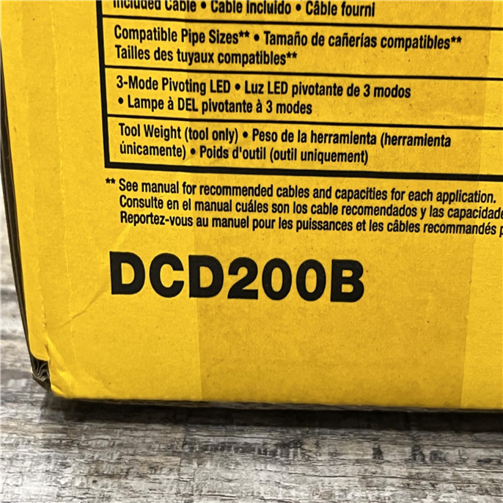 NEW - DEWALT 20V MAX Cordless Brushless Drain Snake (Tool Only)