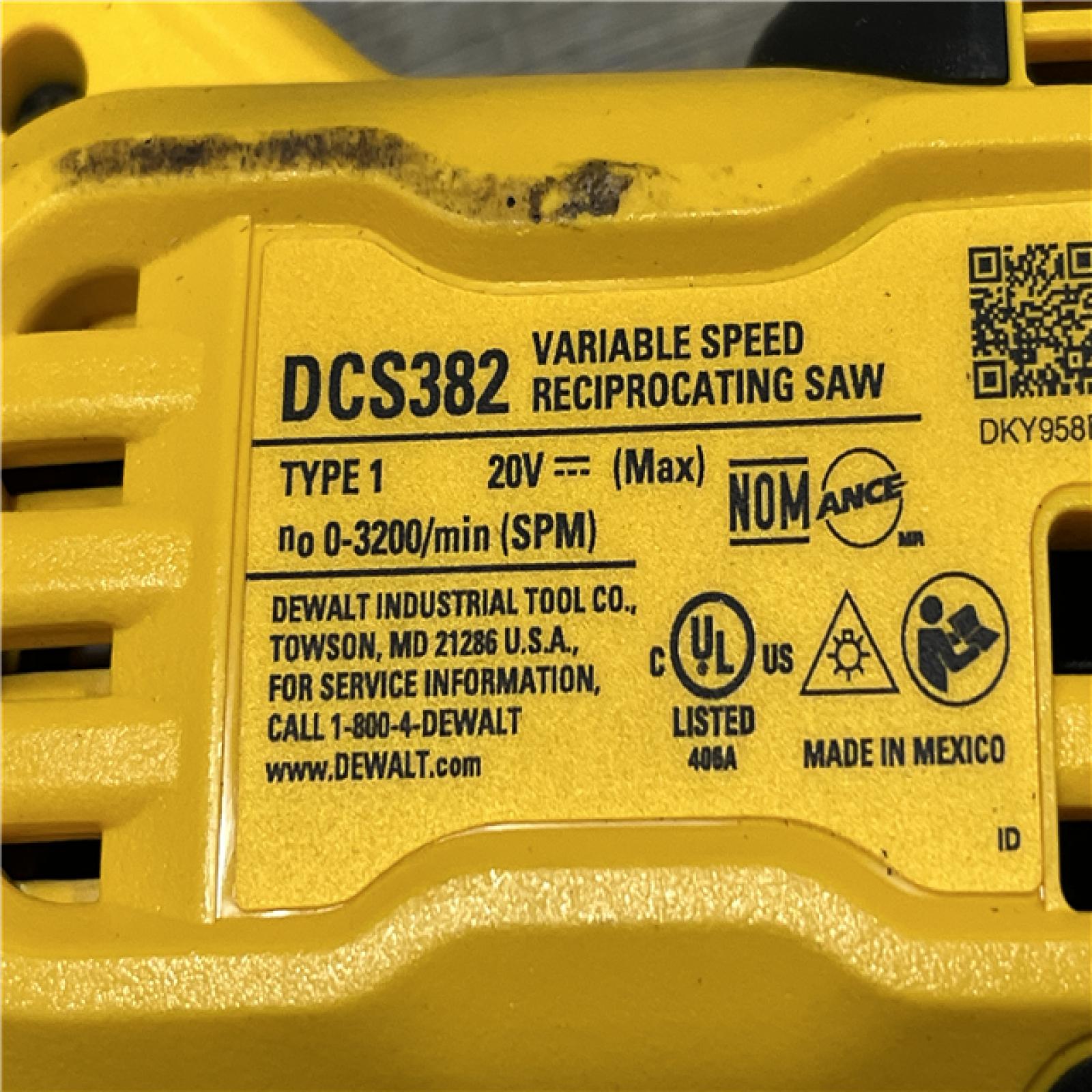 AS-IS DEWALT 20V MAX Cordless Brushless Reciprocating Saw (Tool Only)