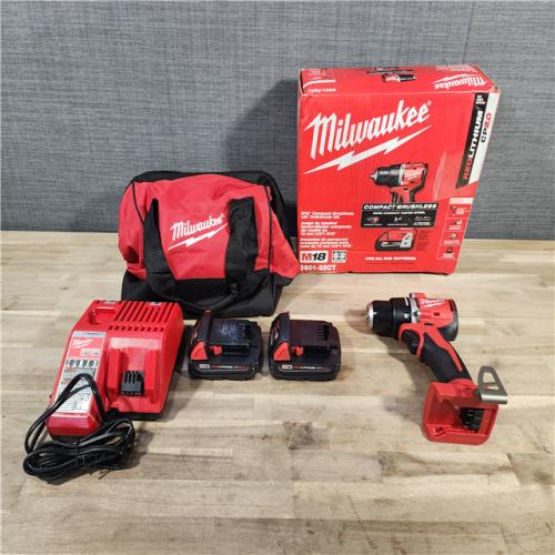 HOUSTON LOCATION - AS-IS Milwaukee M18 3601-22CT Drill/Driver Kit  Battery Included  18 V  1/2 in Chuck