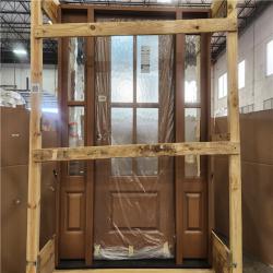 Phoenix NEW Steves & Sons Regency 64 in. x 80 in. 3/4Lite 4SDL Oasis Deco Glass RHIS Prefinish AutumnWht Fiberglass Prehung Front Door w/2_ 12inSL