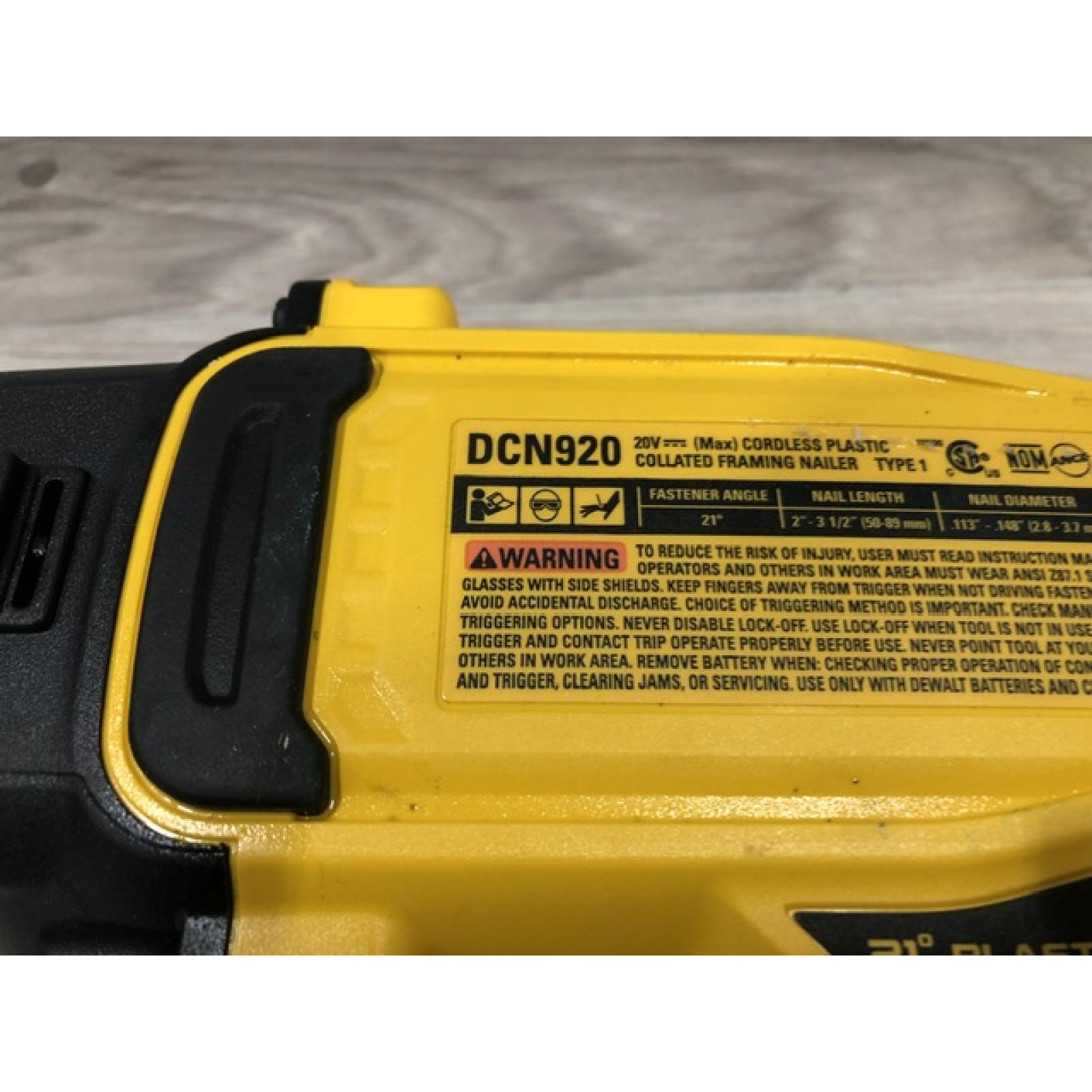 AS-IS DEWALT 20-Volt 21° Cordless Framing Nailer (Tool-Only)