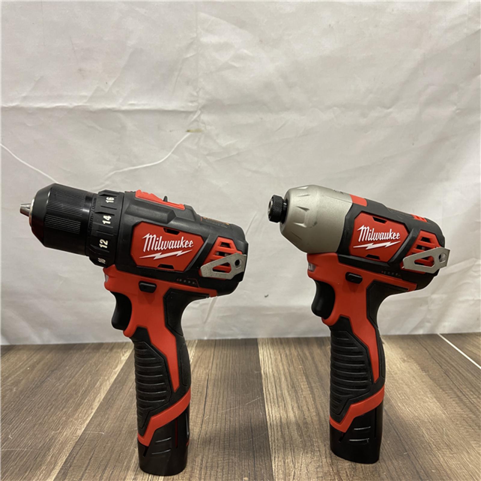 AS-IS Milwaukee M12 12V Lithium-Ion Cordless Drill Driver/Impact Driver Combo Kit