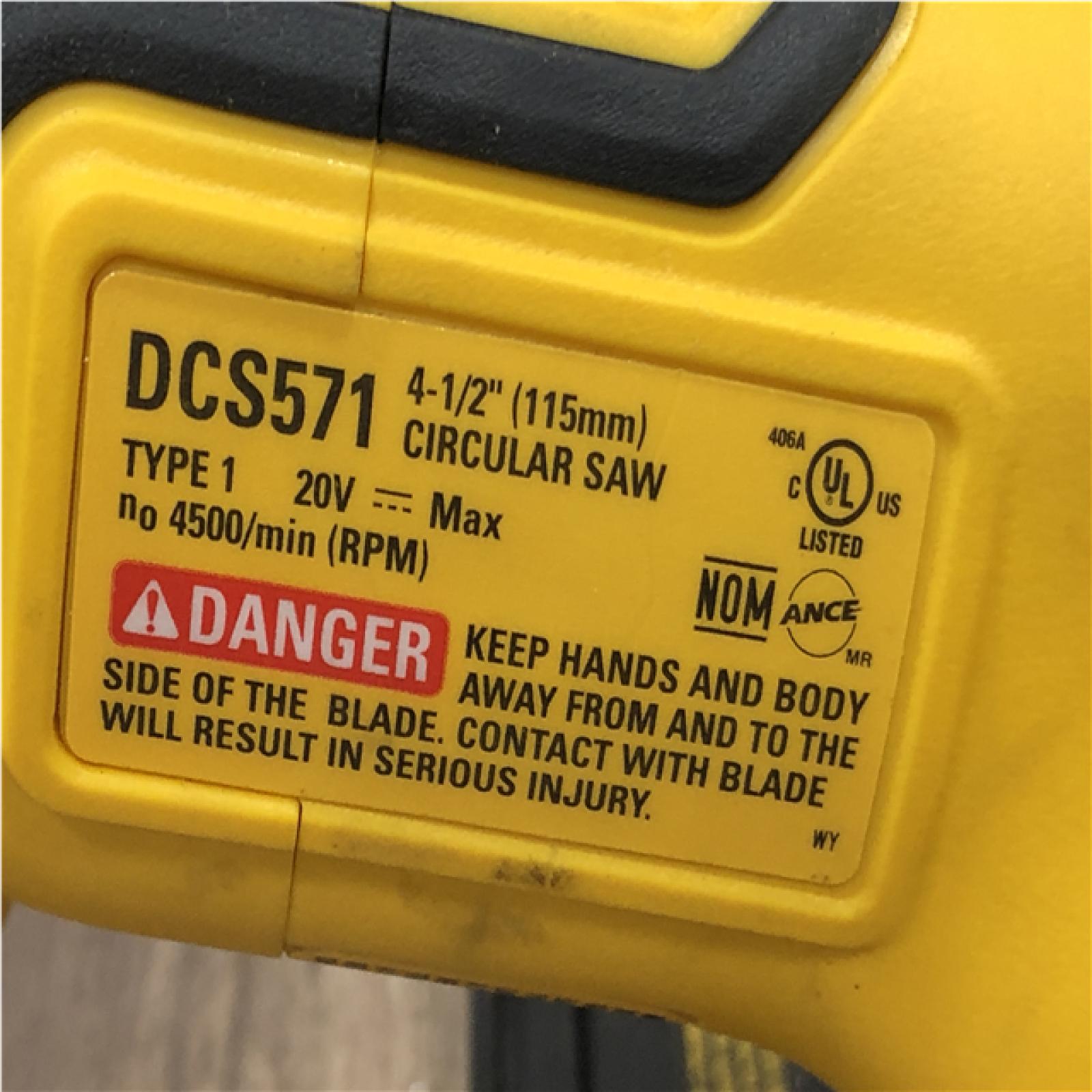 AS-IS DEWALT ATOMIC 20V MAX Cordless Brushless 4-1/2 in. Circular Saw (Tool Only)