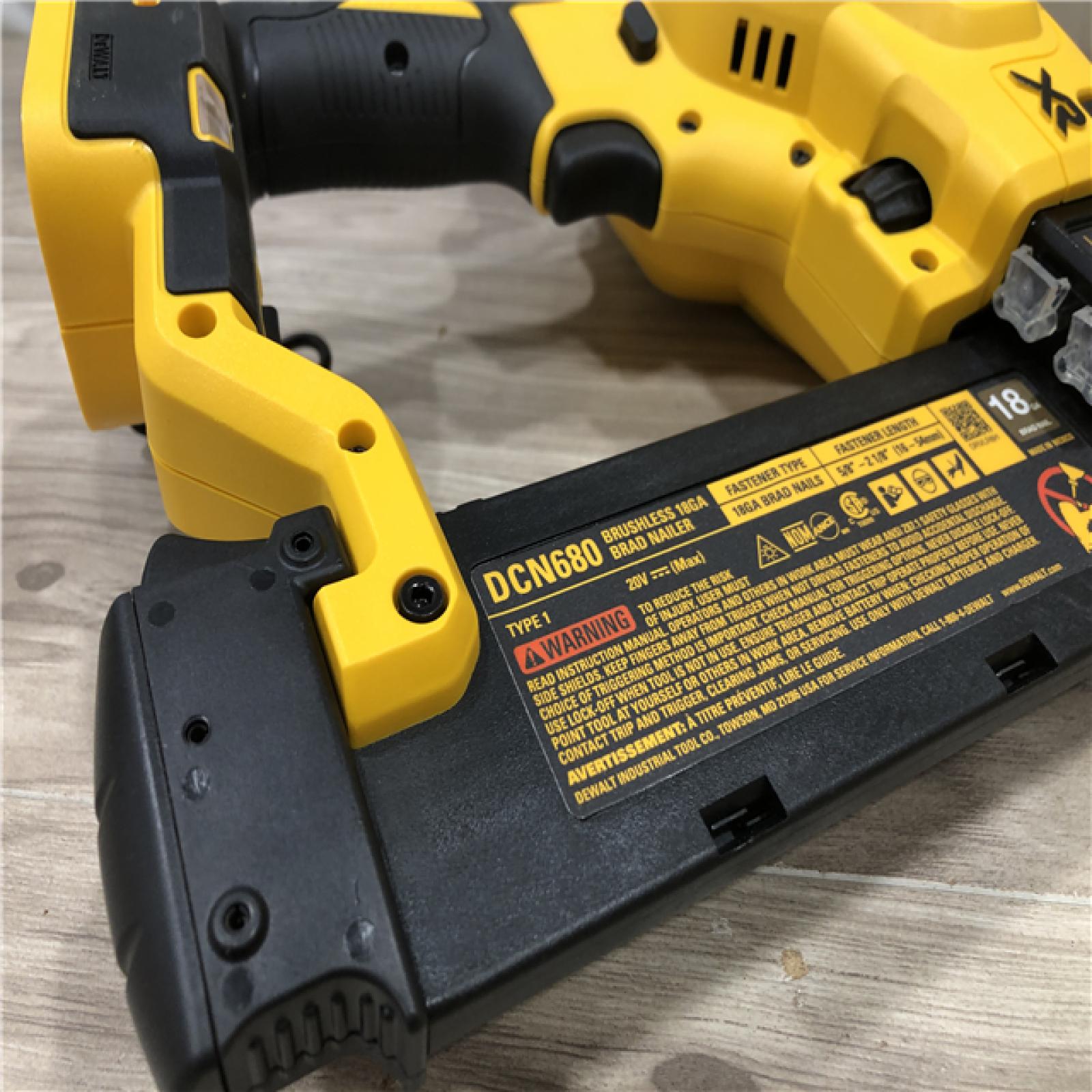 AS-IS DEWALT 20V MAX XR Lithium-Ion Electric Cordless 18-Gauge Brad Nailer (Tool Only)