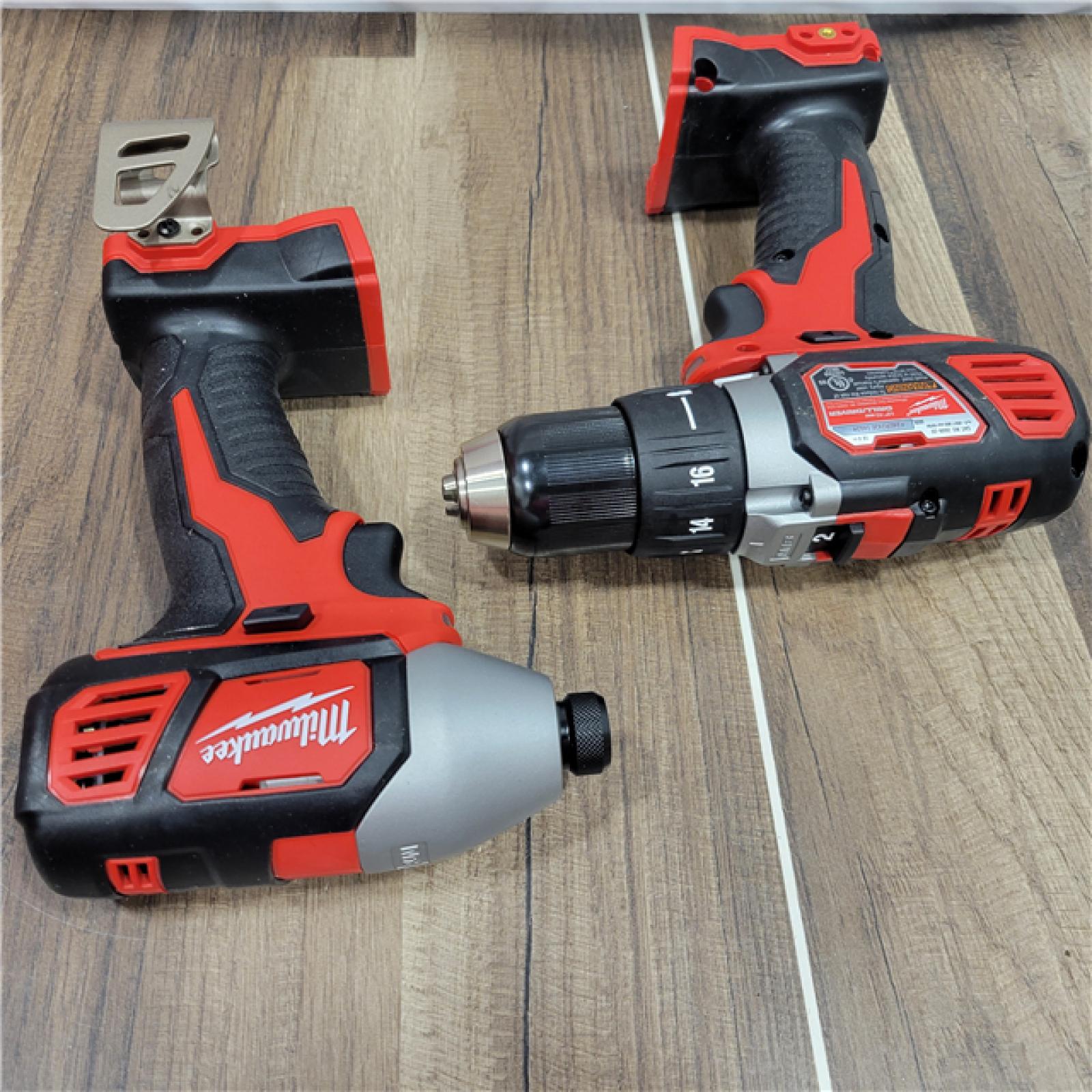 AS-IS Milwaukee M18 18V Cordless Brushed 2 Tool Drill/Driver and Impact Driver Kit