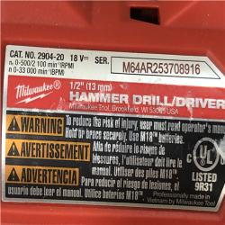 AS-IS Milwaukee FUEL 18V Lithium-Ion Brushless Cordless 1/2 in. Hammer Drill/Driver (Tool-Only)