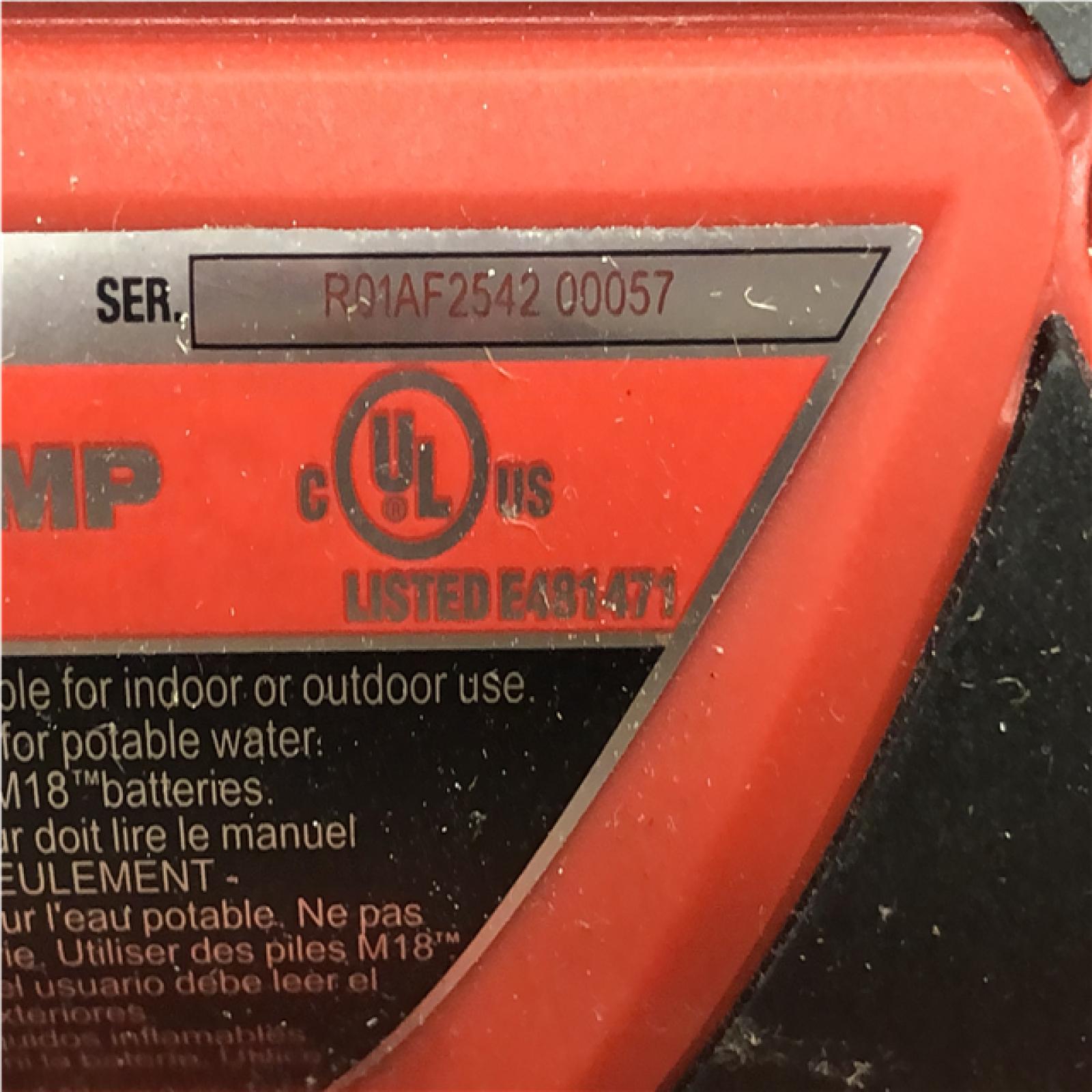 AS-IS Milwaukee M18 18-Volt Lithium-Ion Cordless Brushless Stick Transfer Pump