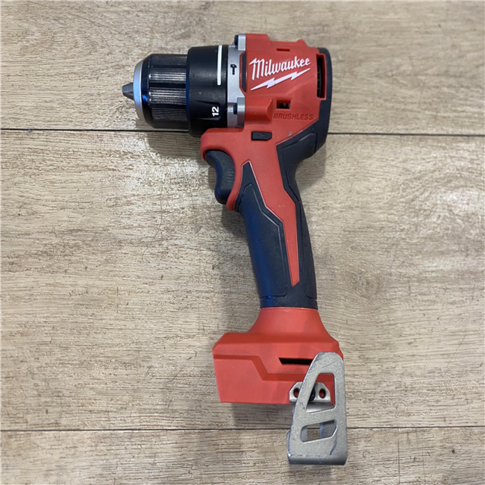 AS-IS Milwaukee 18V Lithium-Ion Brushless Cordless 1/2 in. Compact Hammer Drill/Driver (Tool-Only)