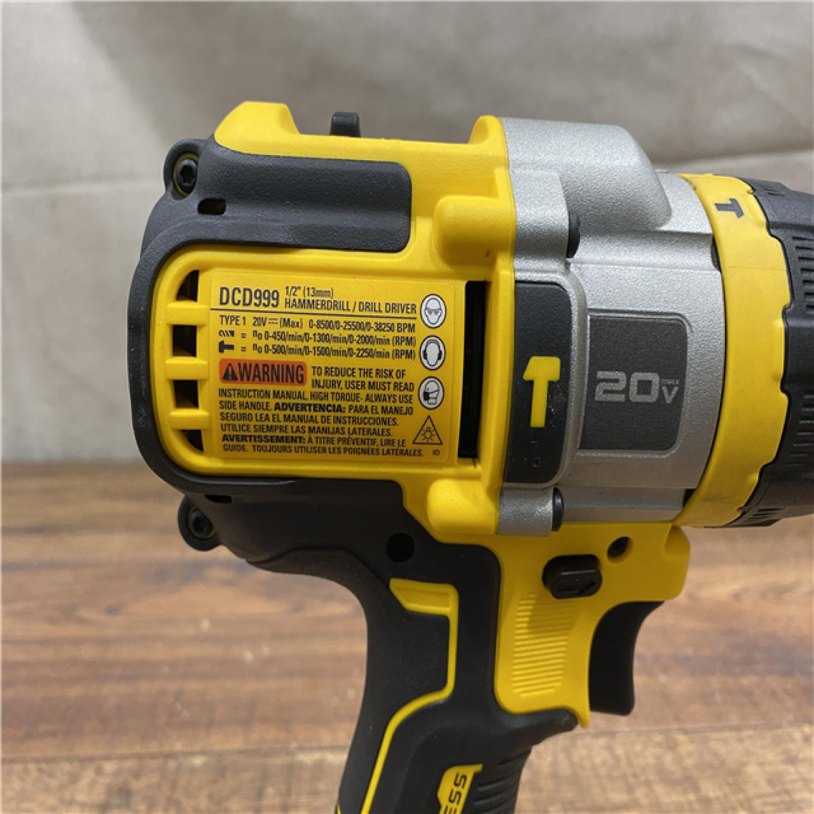 AS-IS DEWALT 20V XR Lithium-Ion Cordless Hammer Drill Kit with 8.0 Ah Battery, Charger and Kit Bag