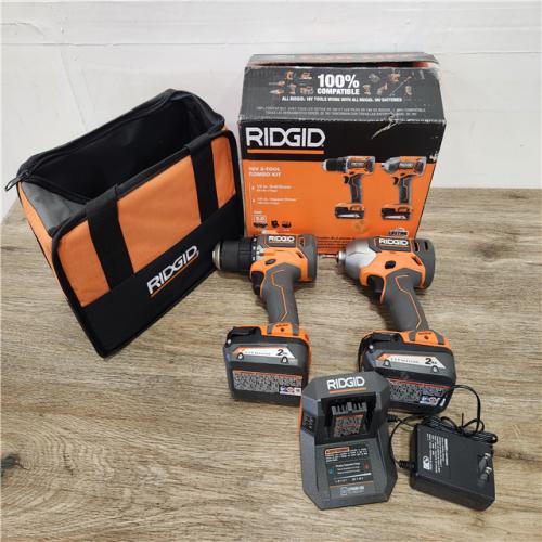Phoenix Location NEW RIDGID 18V Cordless 2-Tool Combo Kit with Drill/Driver, Impact Driver, (2) 2.0 Ah Batteries, and Charger