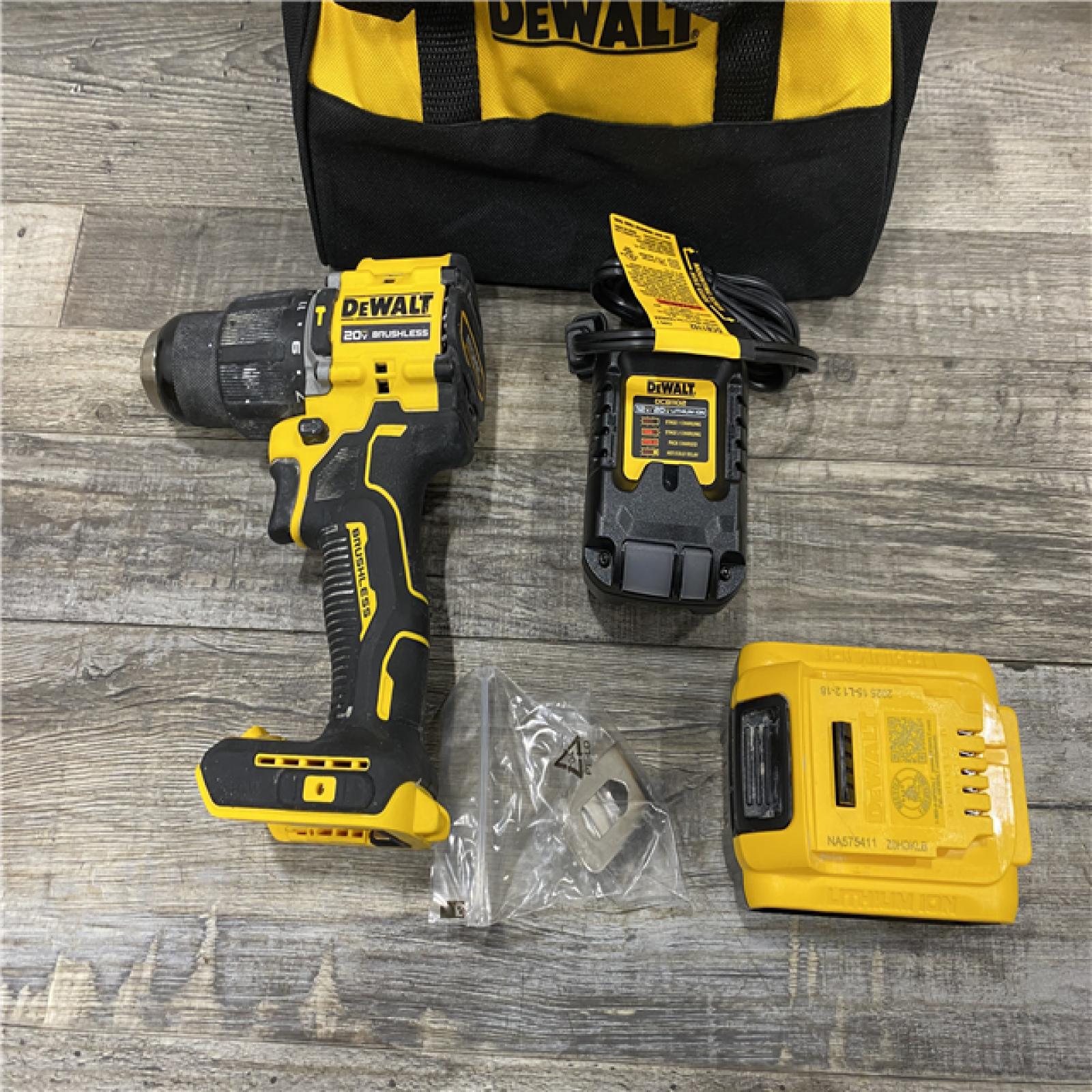 AS-IS DEWALT ATOMIC 20V Lithium-Ion Cordless 1/2 in. Hammer Drill Kit