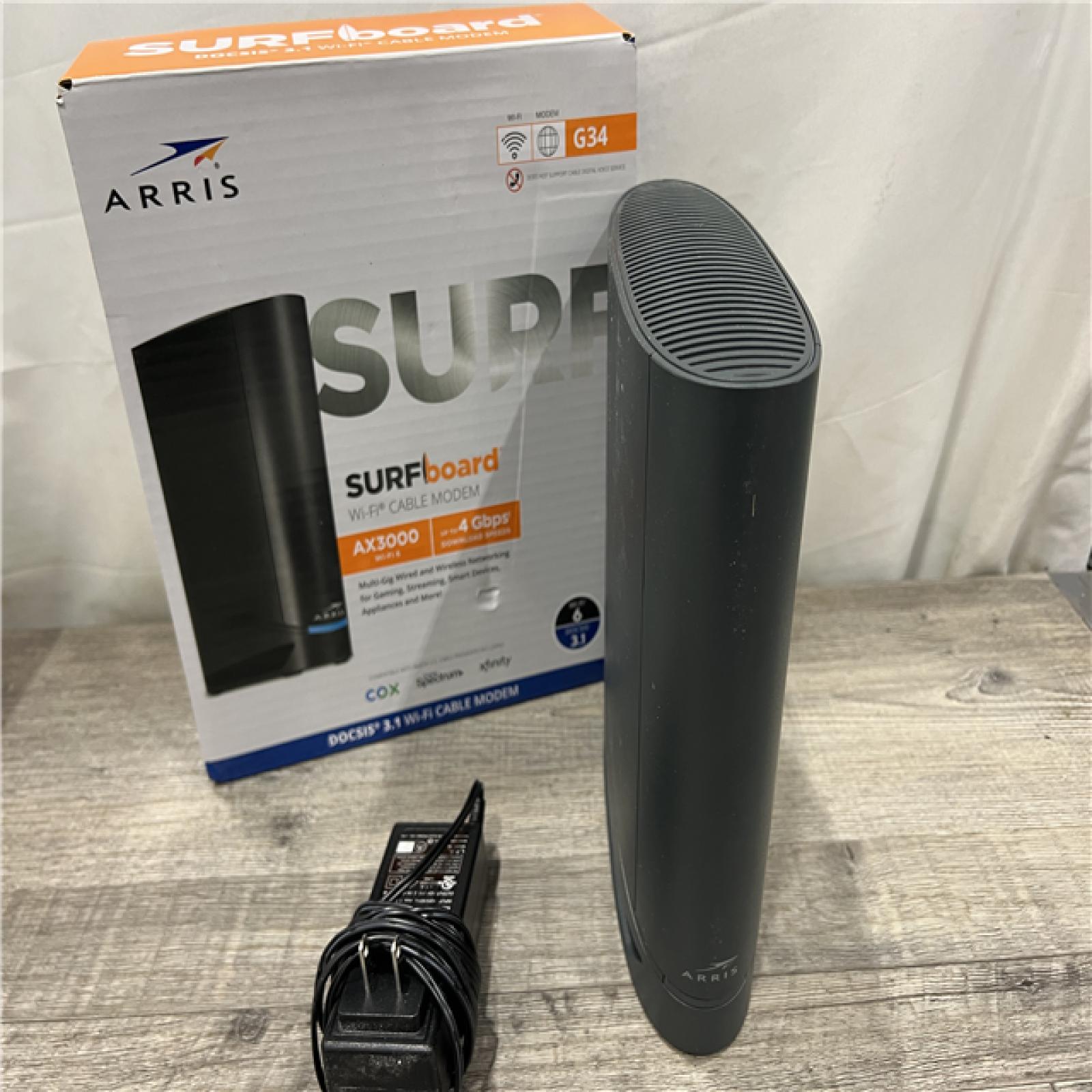 AS-IS ARRIS Surfboard G34 DOCSIS 3.1 Gigabit Cable Modem & Wi-Fi 6 Router