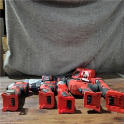 CALIFORNIA AS-IS MILWAUKEE M18 5-TOOL COMBO KIT(BATTERIES,CHARGER,AND BAG INCLUDED)