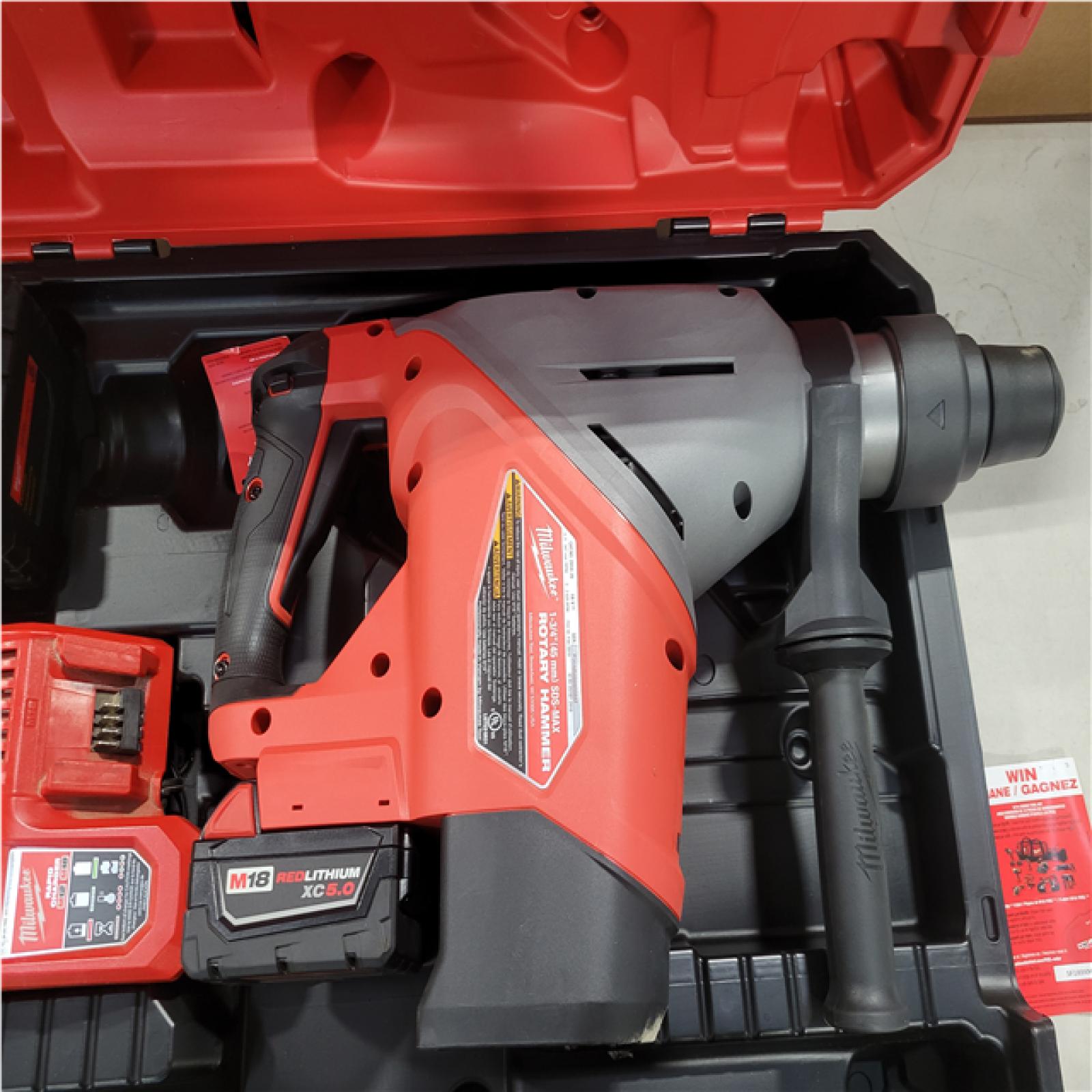 CALIFORNIA AS-IS MILWAUKEE1-3/4 SDS MAX ROTARY HAMMER W/ ONE-KEY