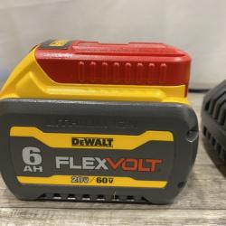 AS-IS DEWALT FLEXVOLT 20V/60V MAX Lithium-Ion 6.0Ah Battery Pack with 6 Amp Output Charger