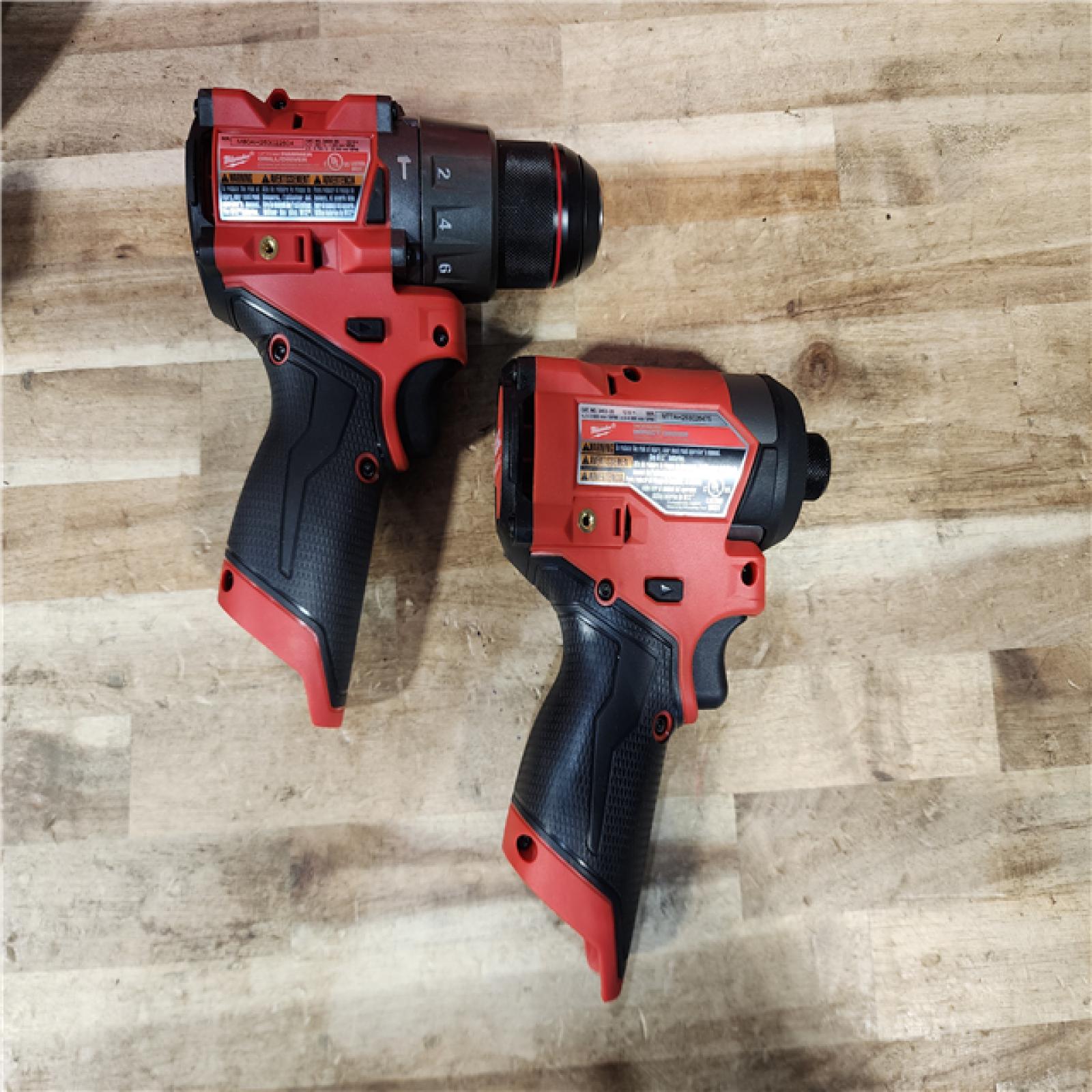 HOUSTON LOCATION - AS-IS (APPEARS LIKE NEW) Milwaukee  FUEL 12-Volt Lithium-Ion Brushless Cordless Hammer Drill and Impact Driver Combo Kit