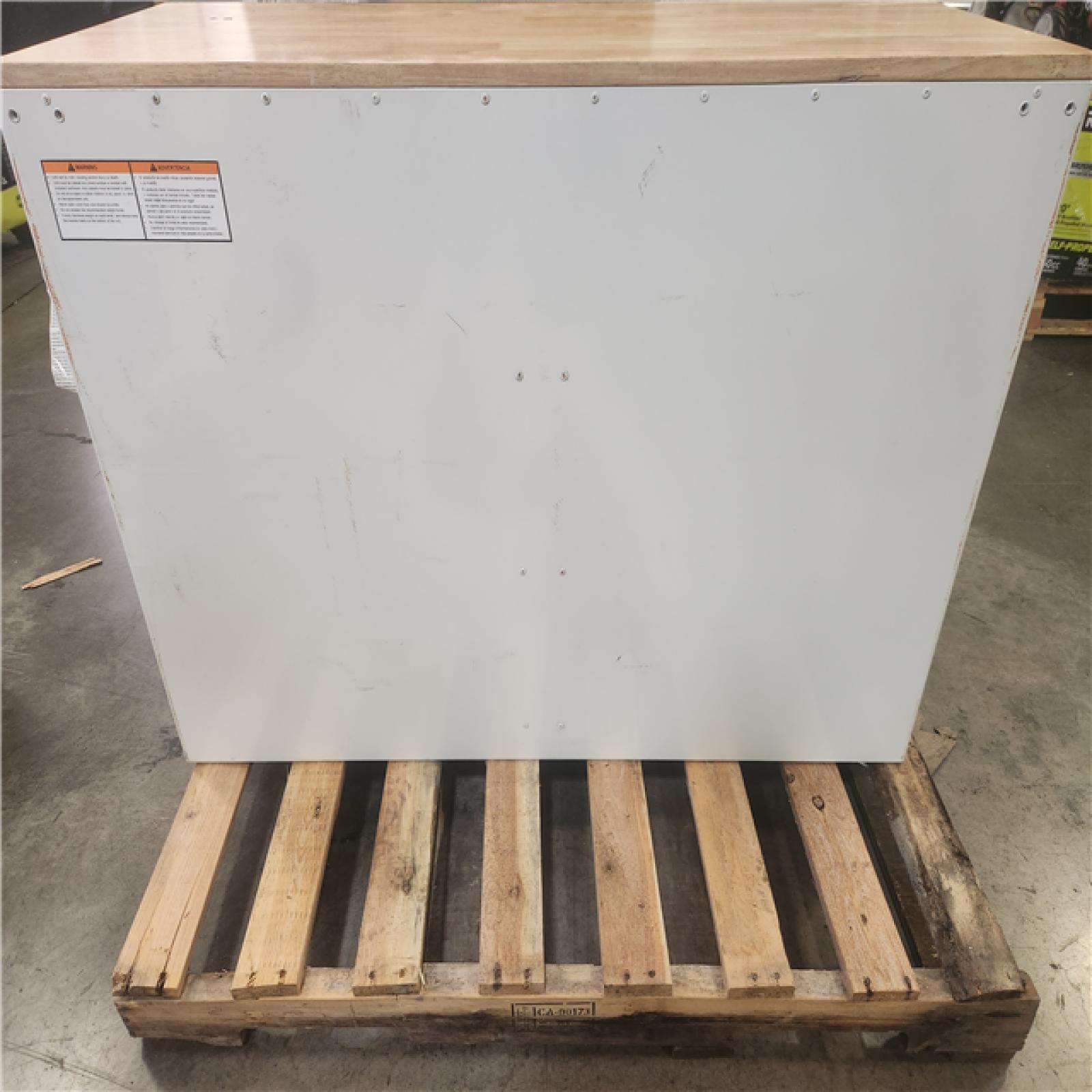 Phoenix LIKE NEW Husky Tool Storage 46 in. W x 18 in. D 9-Drawer Gloss White Mobile Workbench Cabinet