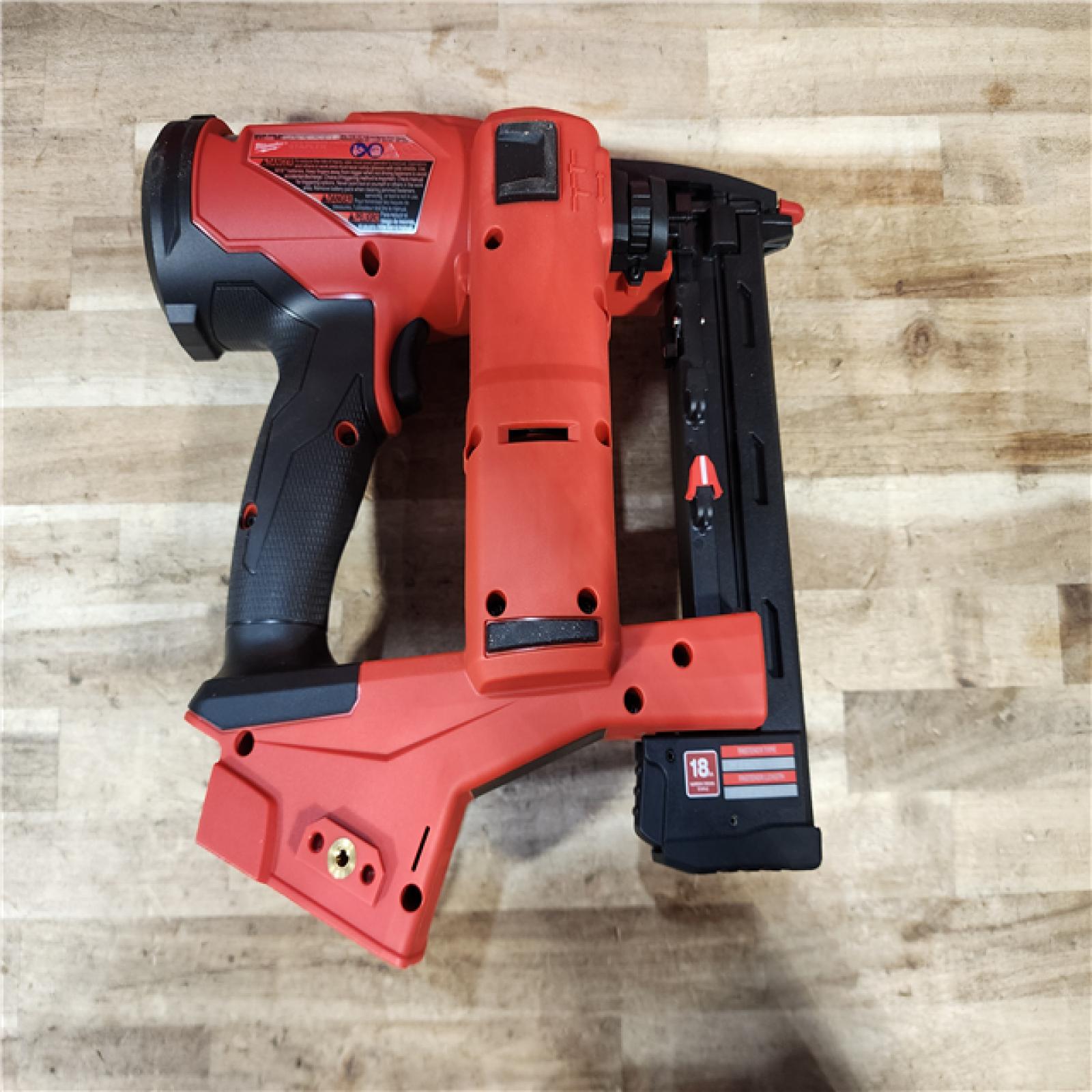 HOUSTON LOCATION - AS-IS (APPEARS LIKE NEW) Milwaukee FUEL 18-Volt Lithium-Ion Brushless Cordless 18-Gauge 1/4 in. Narrow Crown Stapler (Tool-Only)