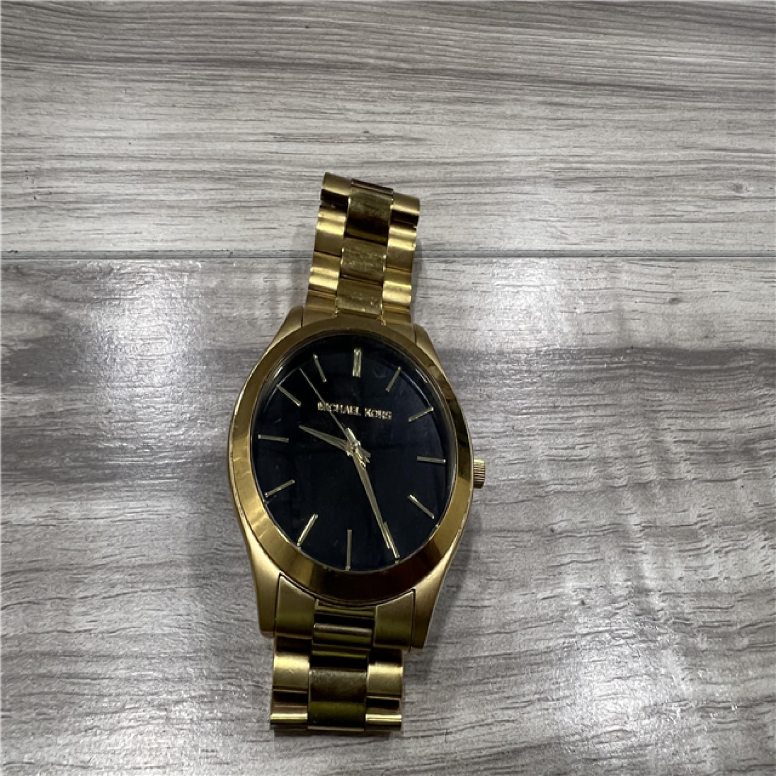 AS-IS Michael Kors Unisex Slim Runway Ion-Plated Stainless Steel Bracelet Watch 44mm