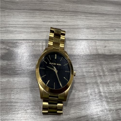 AS-IS Michael Kors Unisex Slim Runway Ion-Plated Stainless Steel Bracelet Watch 44mm