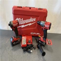 AS-IS - MILWAUKEE FUEL 18V Lithium-Ion Brushless Cordless Hammer Drill and Impact Driver Combo Kit