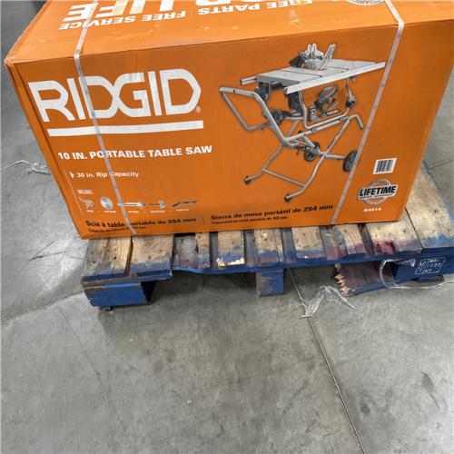 CALIFORNIA NEW Ridgid 10 in. Portable Table Saw