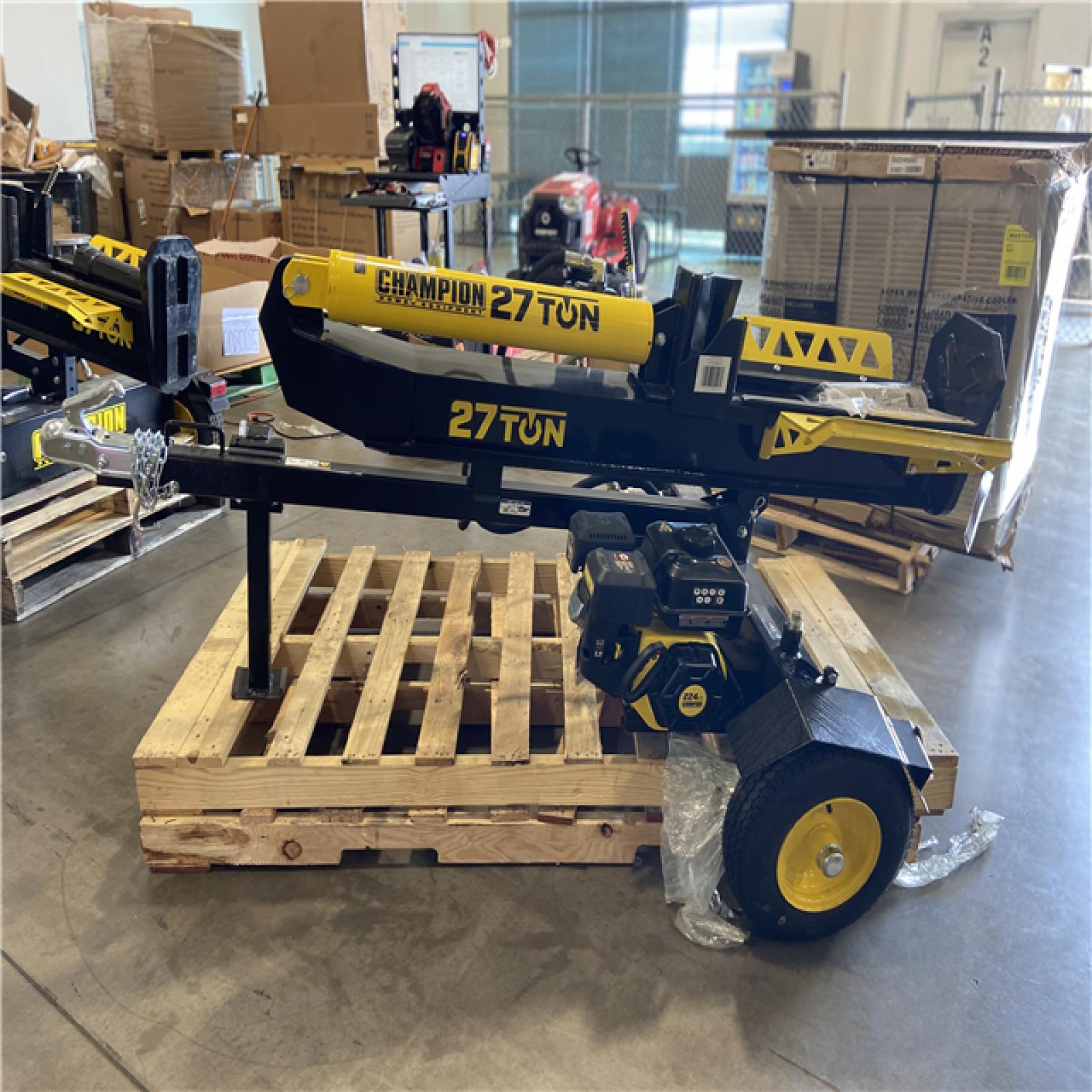 DALLAS LOCATION - Champion Power Equipment 27 Ton 224 cc Gas Powered Hydraulic Wood Log Splitter w/Vertical/Horizontal Operation