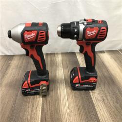 AS-IS Milwaukee 18V Lithium-Ion Cordless Drill Driver/Impact Driver Combo Kit