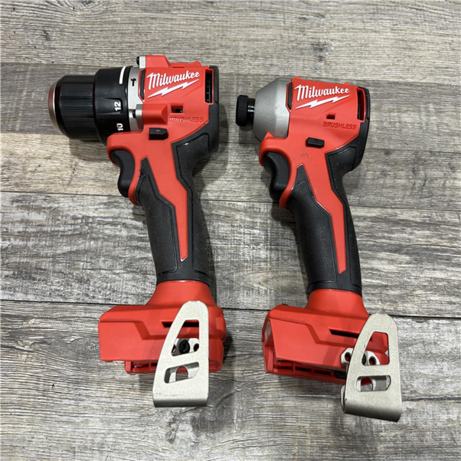 AS-IS Milwaukee 18-Volt Lithium-Ion Brushless Cordless Compact Hammer Drill/Impact Combo Kit