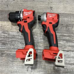 AS-IS Milwaukee 18-Volt Lithium-Ion Brushless Cordless Compact Hammer Drill/Impact Combo Kit