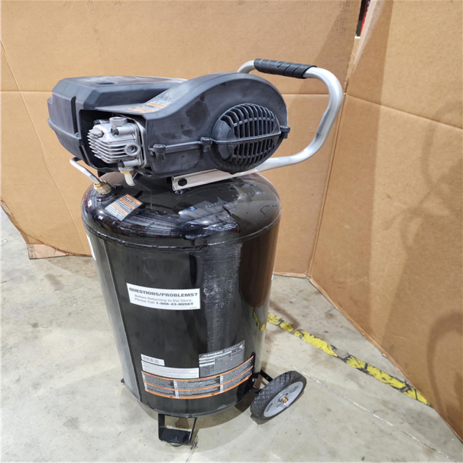 HOUSTON LOCATION - AS-IS Husky 20 Gal. 200 PSI Oil Free Portable Vertical Electric Air Compressor