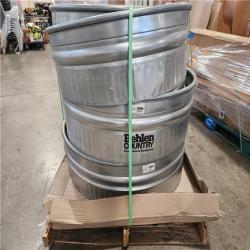 Phoenix Location Behlen Country 36 in. x 12 in. Round Galvanized Steel Wood Fire Ring Pallet