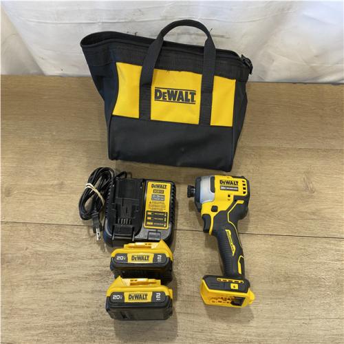 AS-IS DEWALT ATOMIC 20V MAX Lithium-Ion Brushless Cordless Compact 1/4 Impact Driver Kit